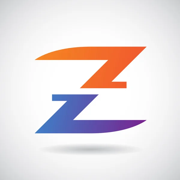 Forma del logotipo y el icono de la letra Z, Vector Ilustración — Vector de stock