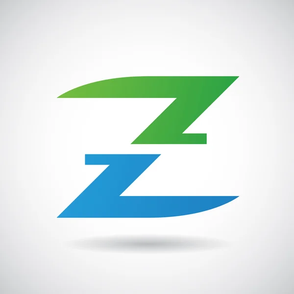 Forma do logotipo e ícone da letra Z, ilustração vetorial — Vetor de Stock