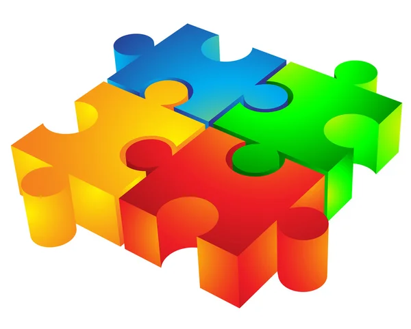 Jigsaw: 3d icon — Stock Photo, Image