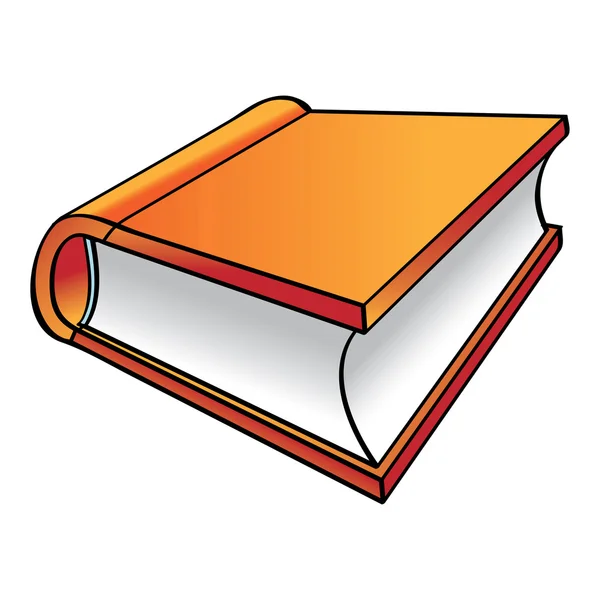 Oranje boek cartoon — Stockfoto