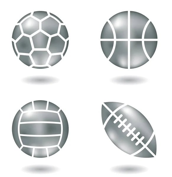 Metal balls icons — Stock Photo, Image