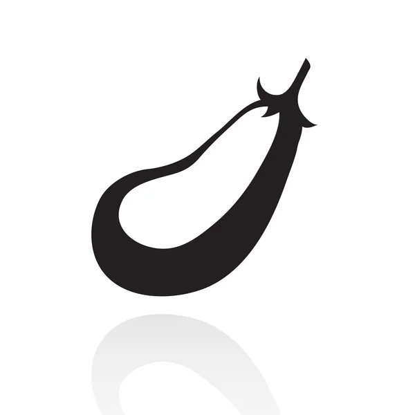 Black eggplant icon — Stock Photo, Image