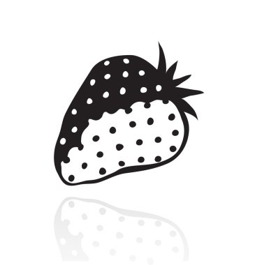 Siyah çilek simgesi