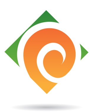 Soyut elmas logo simge