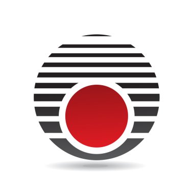 Kırmızı yuvarlak logo simge