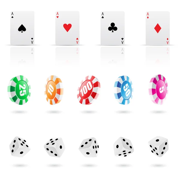 Verschiedene Casino-Symbole — Stockfoto