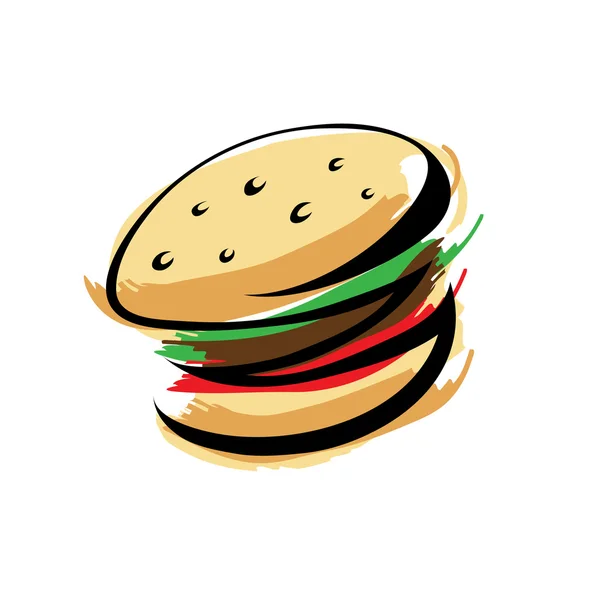 Kleurrijke burger pictogram — Stockfoto