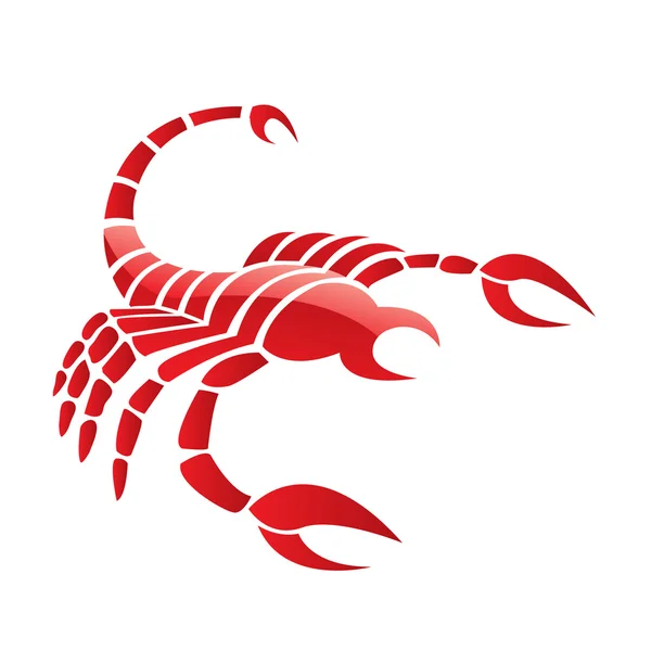 Блестящий красный скорпион — стоковое фото