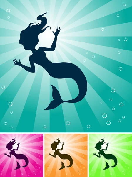 Underwater mermaid illustration — Stock Photo, Image