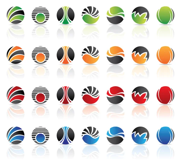Kolorowe ikony okrągłe — Zdjęcie stockowe
