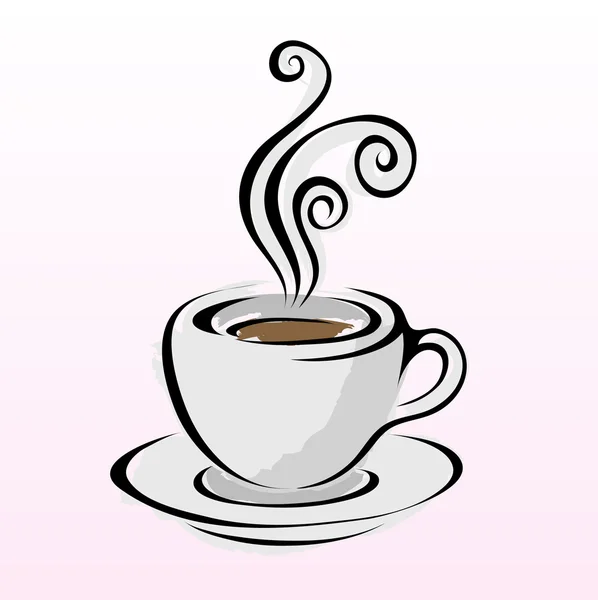 Line art coffee 4 — Stock Photo, Image