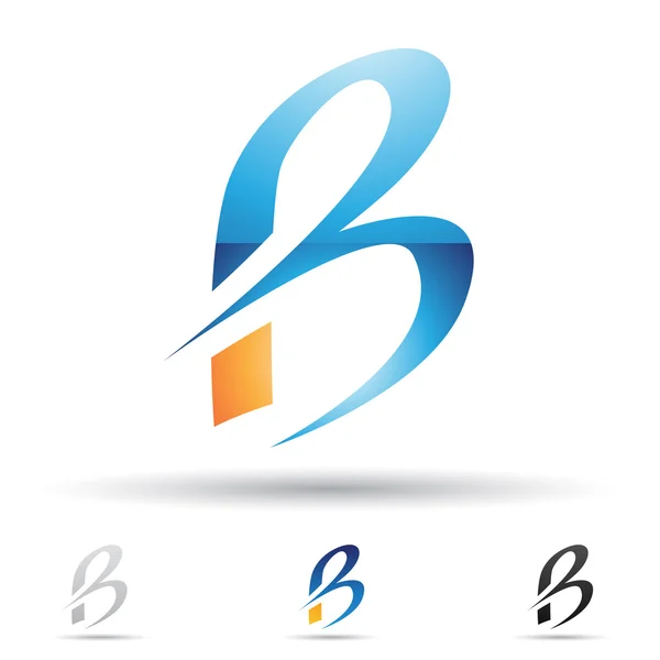 Abstract icon for letter B — Stock Photo, Image