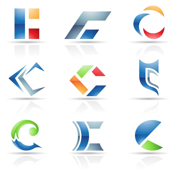 Abstracte pictogrammen voor letter c — Stockfoto