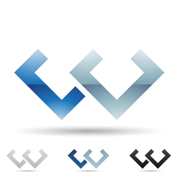 字母 w 的抽象图标 — 图库照片