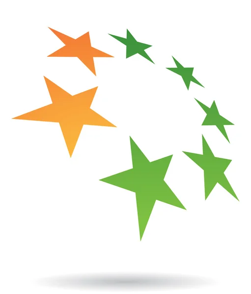 Green and yellow stars — Stock Photo, Image