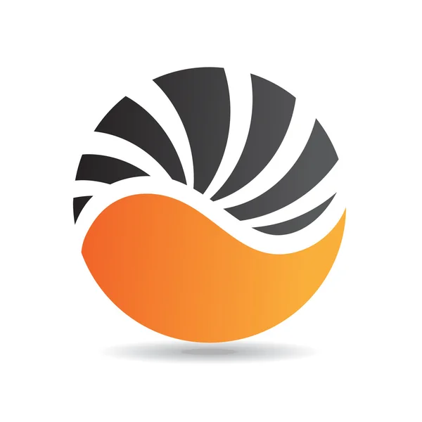Orangefarbenes rundes Logo-Symbol — Stockfoto