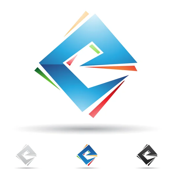 Abstract icon for letter E — Stock Photo, Image