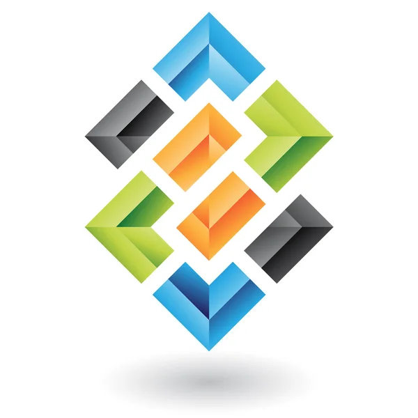 Значок трехмерного геометрического логотипа — стоковое фото