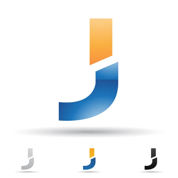 Abstract icon for letter J — Stock Photo, Image