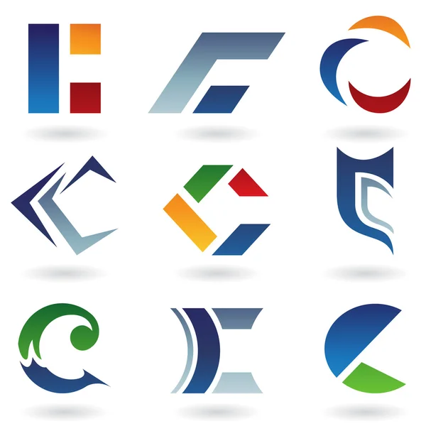 Abstracte pictogrammen voor letter c — Stockfoto