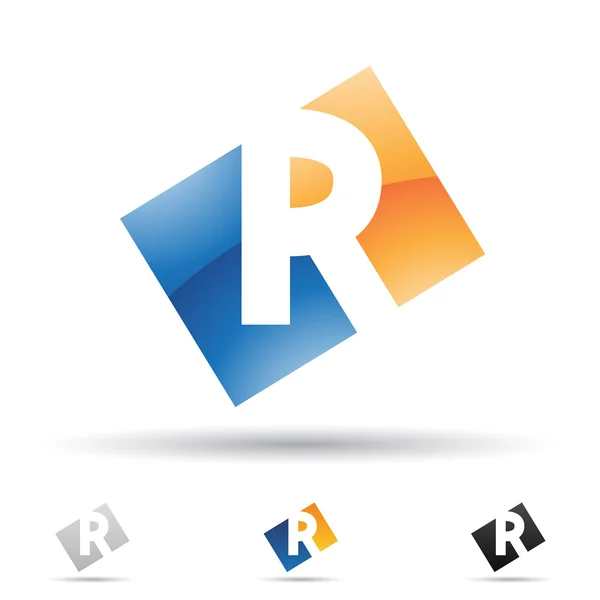 Abstract icon for letter R — Stock Photo, Image