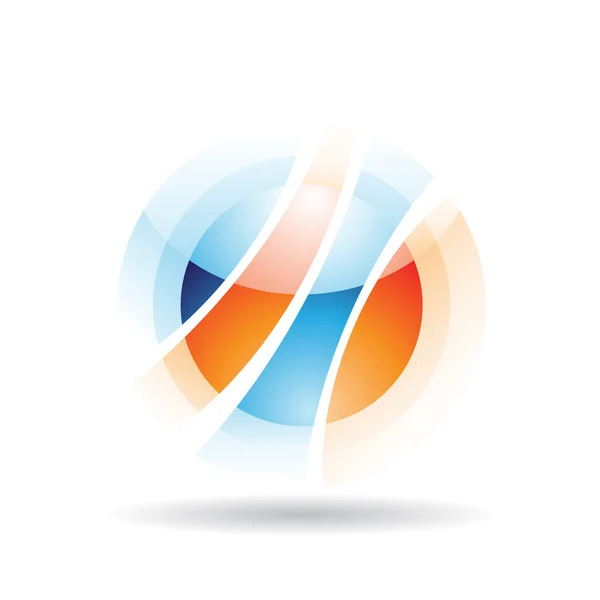 Şeffaf küre logo simge — Stok fotoğraf