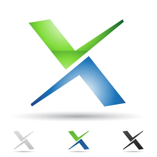 Abstract icon for letter X — Stock Photo, Image