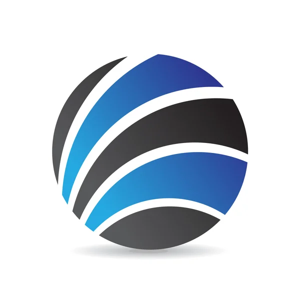 Blue round logo icon — Stock Photo, Image