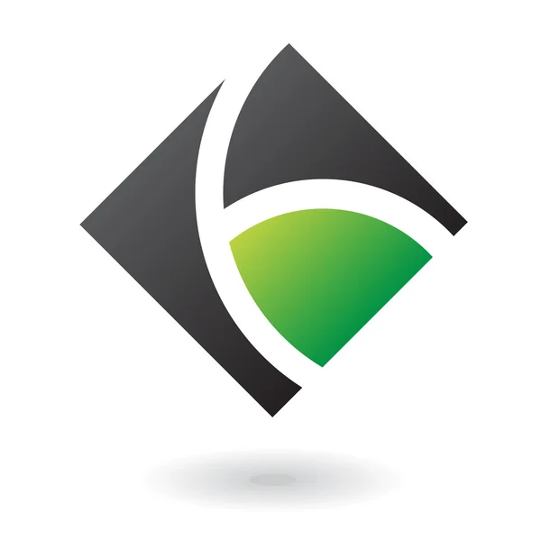 Abstrakte grüne Diamanten Logo-Symbol — Stockfoto