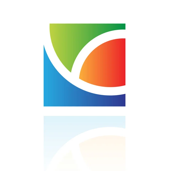 Renkli elmas logo simge — Stok fotoğraf
