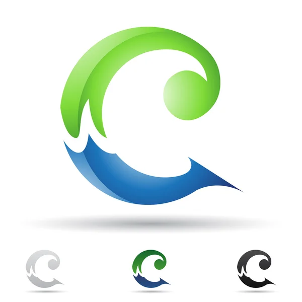 Abstract icon for letter C — Stock Photo, Image