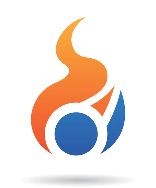 Αφηρημένη φωτιά εικονίδιο με το λογότυπο — Φωτογραφία Αρχείου