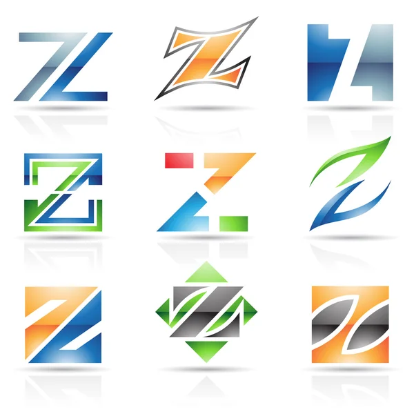 Glossy Icons for letter Z — Stock Photo, Image