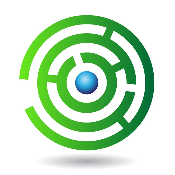 Abstraktes Labyrinth-Logo-Symbol — Stockfoto