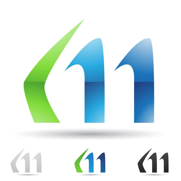 Abstract icon for letter M — Stock Photo, Image