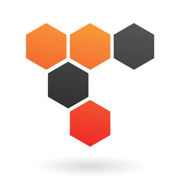Zwart en oranje honingraat — Stockfoto