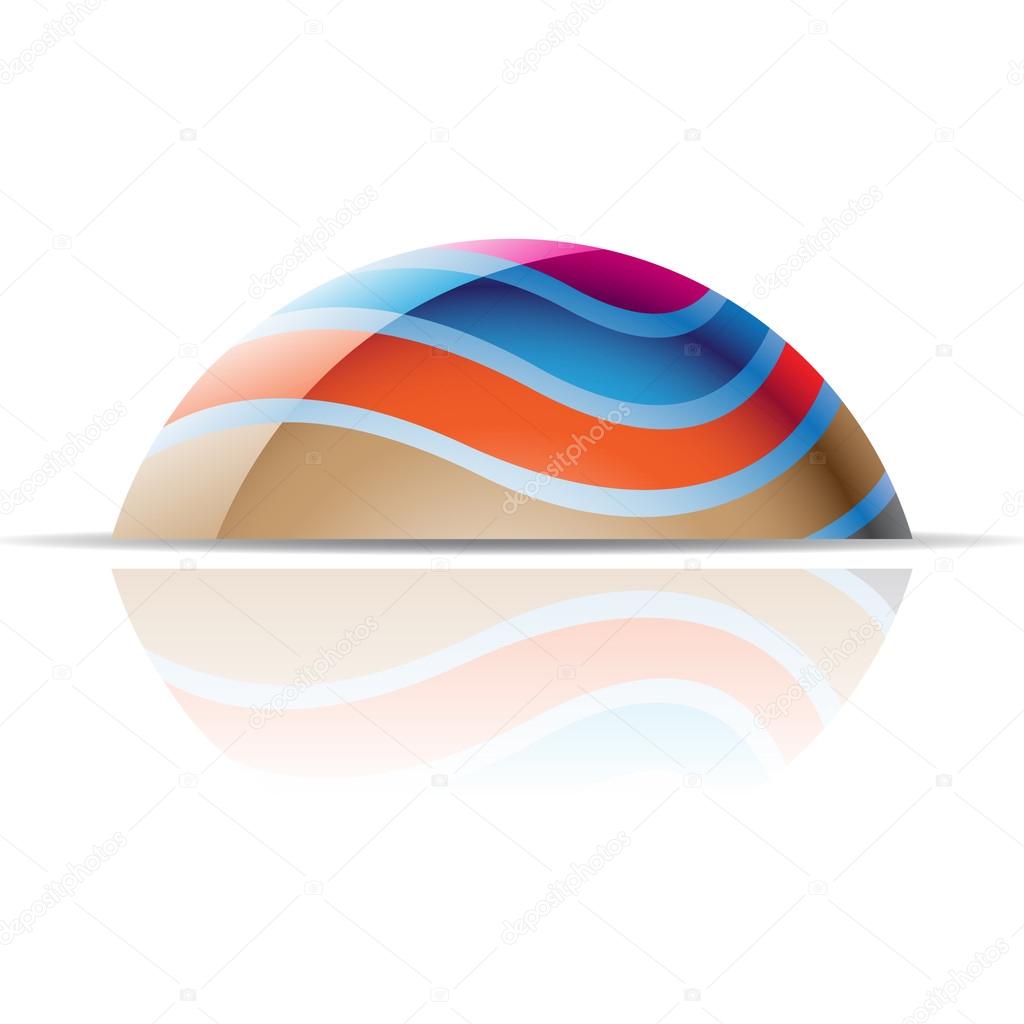 Abstract dome logo icon and design element