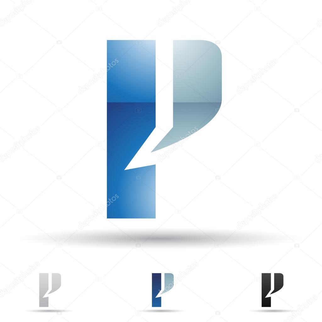 Illustration of abstract icons based on the letter P