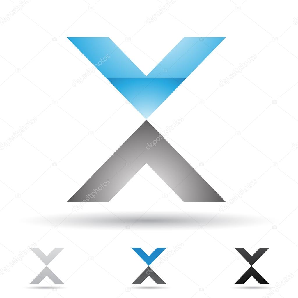 Illustration of abstract icons based on the letter X