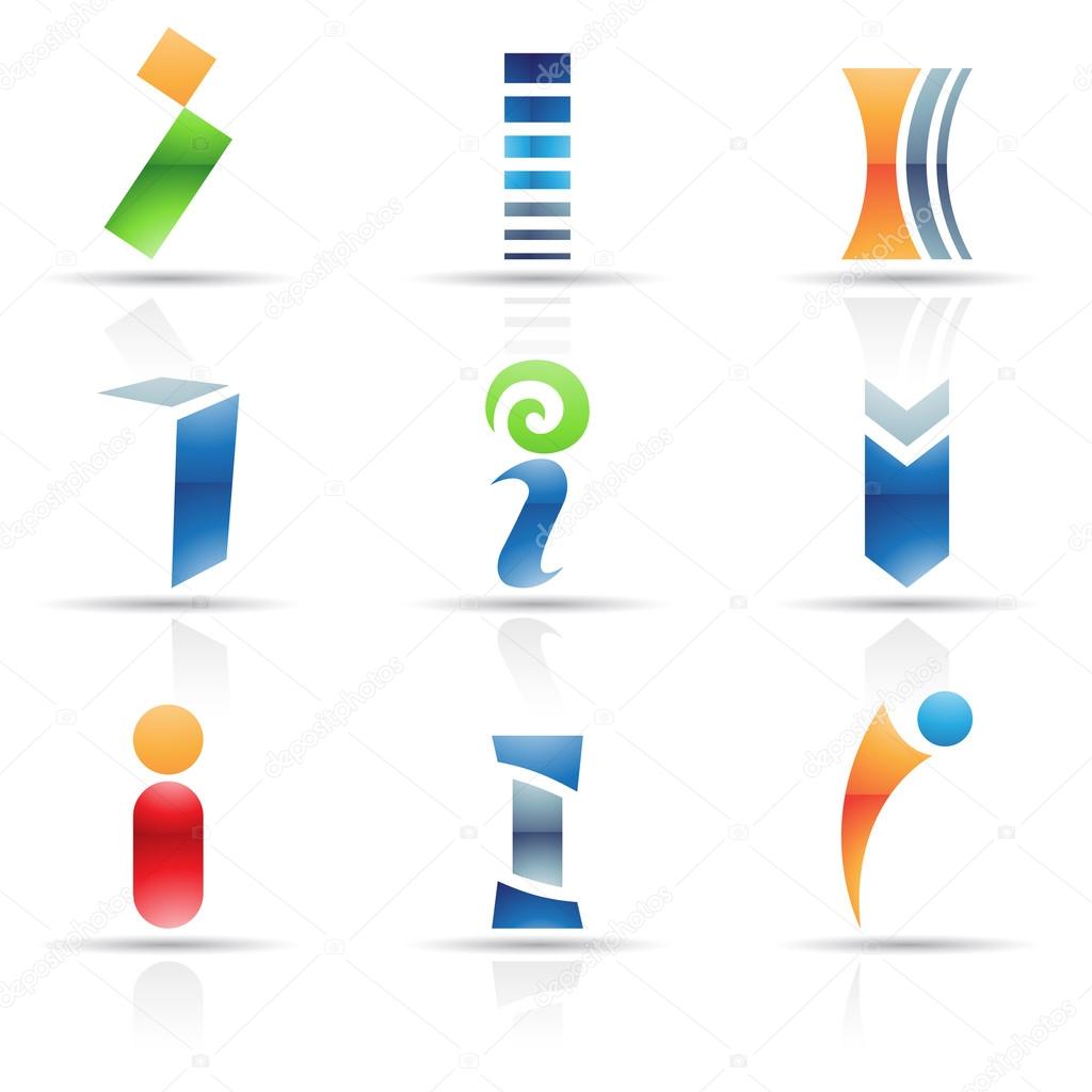Illustration of abstract icons based on the letter I