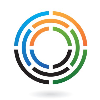 Renkli soyut simgesi