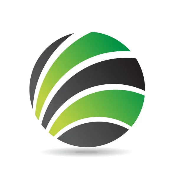 Green round logo icon — Stock Photo, Image