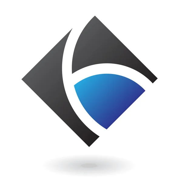 Blue and black logo icon — Stock Photo, Image