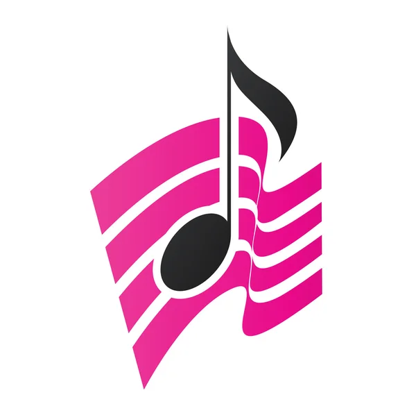 Magenta Musical Note — Stock Photo, Image