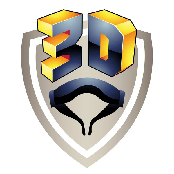 3D-s kijelző technológia szimbólum — Stock Fotó