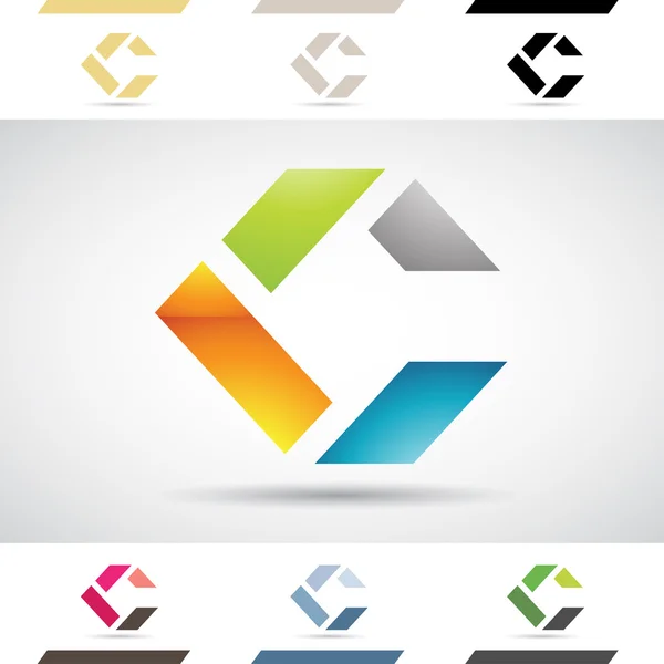 Kształty logo i ikony litera C — Zdjęcie stockowe