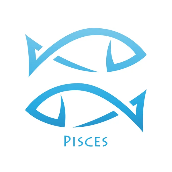 Simplistic Pisces Zodiac Star Sign — Stock Photo, Image