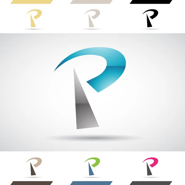 Форми логотипів та іконки літери P — стокове фото