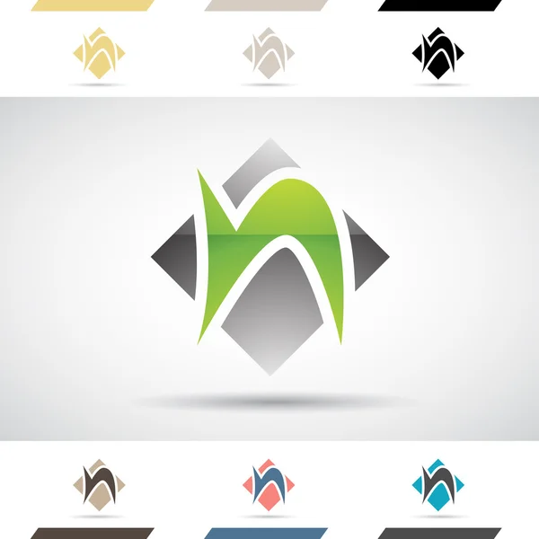 Logo Shapes and Icons of Letter N — Stock Photo, Image