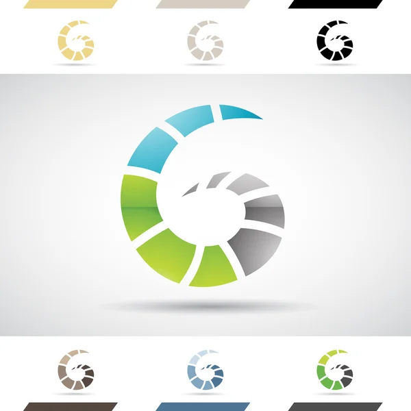 Logo formák és ikonok-ból G betű — Stock Fotó